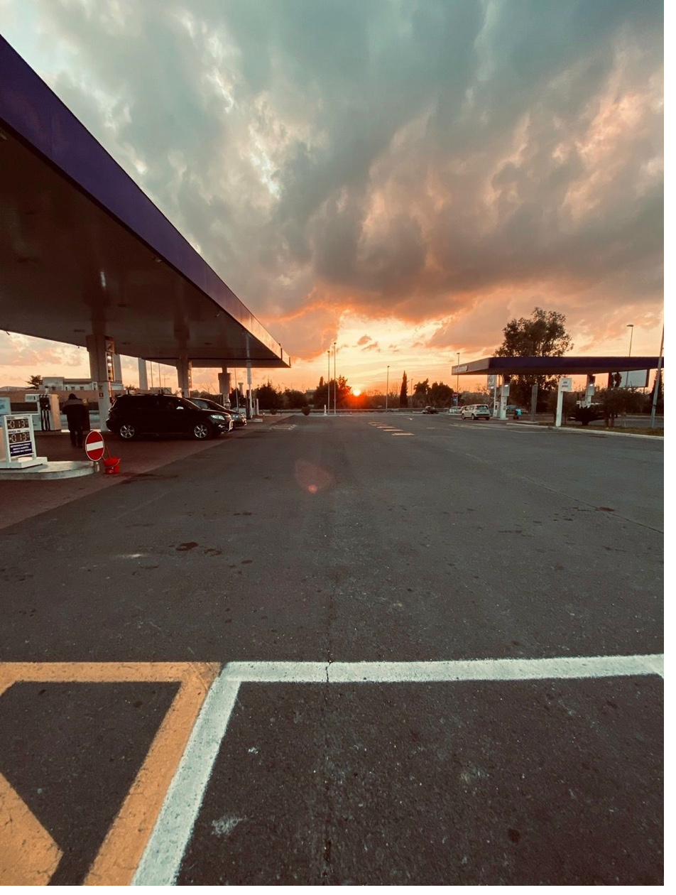 Stazione al tramonto